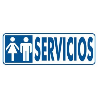 SEÑAL "SERVICIOS" 175X65 PVC GRIS ARCHIVO 2000 6177-00 GS (Espera 4 dias)